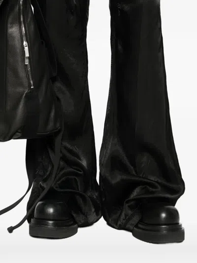 Rick Owens Bolan Bootcut Belt Loop Five Pocket Trousers In Black