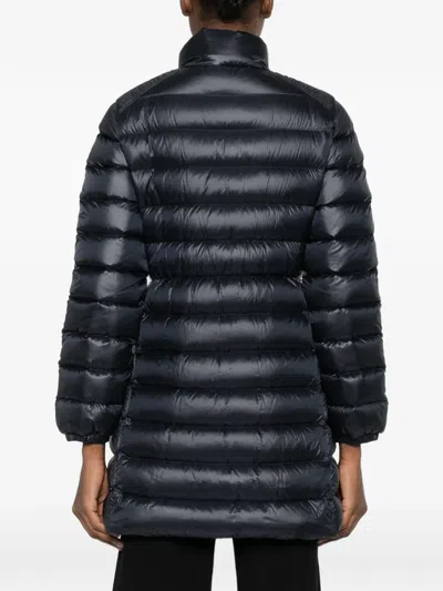 Moncler Genet Long Down Jacket In Black