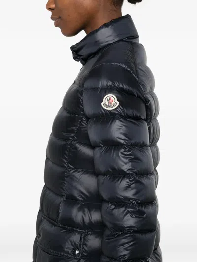 Moncler Genet Long Down Jacket In Black