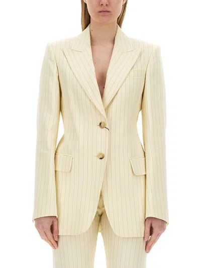Sportmax Single-breasted Two-button Jacket In Yellow