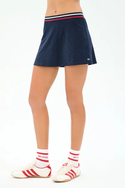 Splits59 Kaia Active Rib Skort Heather Indigo In Blue