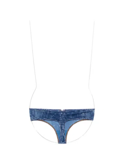 Diesel Printed Briefs In Blue