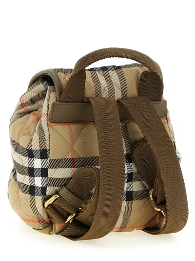 Burberry Beige Horseshoe Mini Backpack In Multi