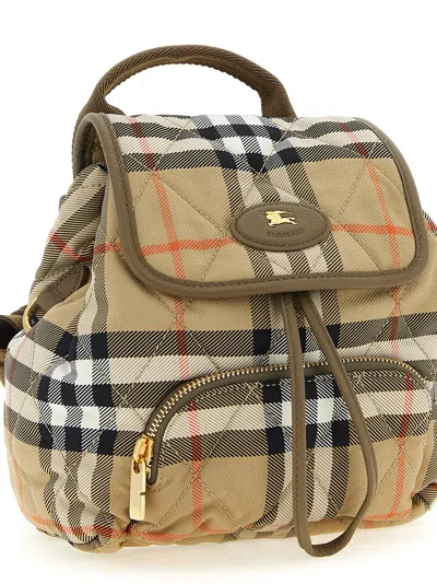 Burberry Beige Horseshoe Mini Backpack In Multi