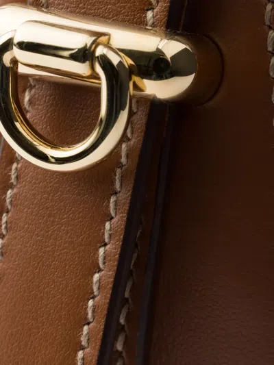 Prada Mini Arqué Shoulder Bag In Brown