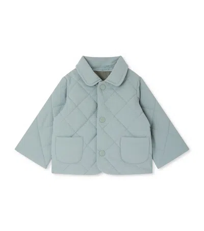 Bonpoint Joseph Light Blue Quilted Jacket In Blue
