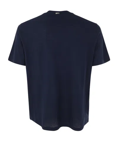 Herno Short-sleeve T-shirt In Blue