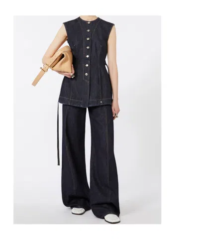 Sportmax Belt Loop Jeans In Black