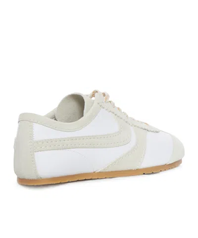 Dries Van Noten White Nappa Leather Sneakers With Suede Details In White