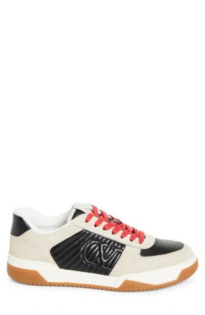 Valentino Garavani Sneakers Contrasting Panels Perforated Detailing Rubber Sole In Multi