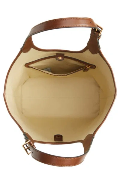 Versace La Medusa Medium Leather Top Handle Tote In Blue