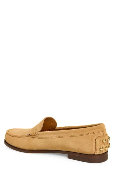 Tod's Beige Loafers With Embossed Logo And Stud Details On The Back In Leather Woman In Brown