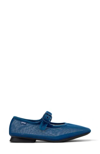 Camper Casi Myra Buckle Ballerinas In Blue