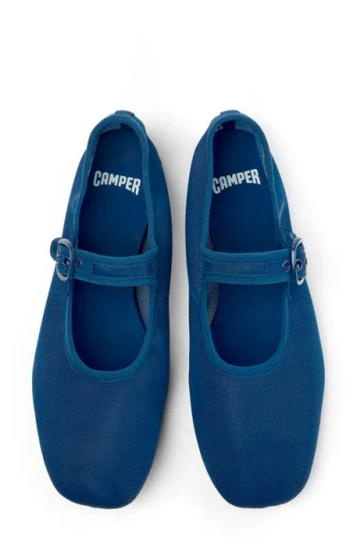Camper Casi Myra Buckle Ballerinas In Blue