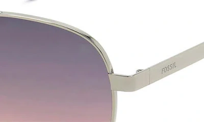 Fossil 58mm Gradient Pilot Sunglasses In Gray