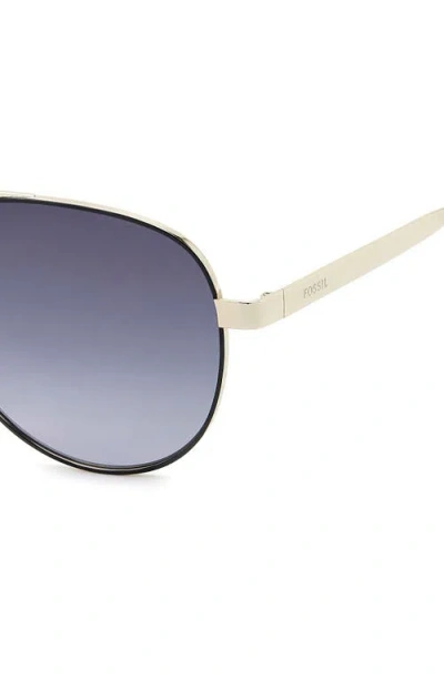 Fossil 58mm Gradient Pilot Sunglasses In Blue