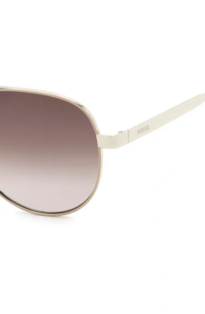 Fossil 58mm Gradient Pilot Sunglasses In Brown
