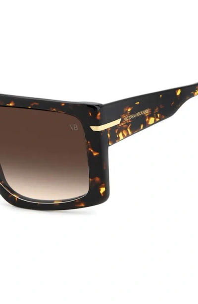 Victoria Beckham 59mm Rectangular Sunglasses In Brown