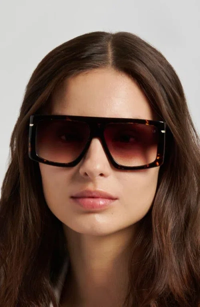 Victoria Beckham 59mm Rectangular Sunglasses In Brown