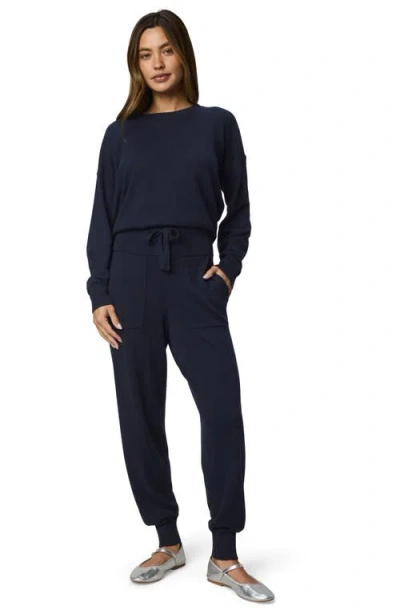 Splendid Phoebe Silk-blend Sweater Jogger In Blue