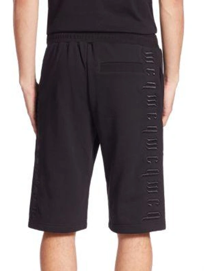 Shop Mcq By Alexander Mcqueen Dart Cotton Sweat Shorts In Black