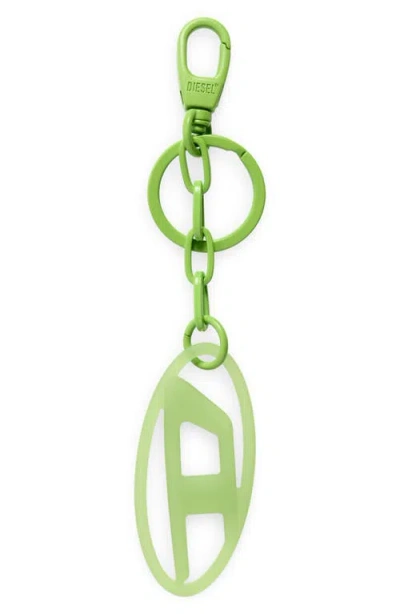 Diesel Oval D Charm Keyring In Green