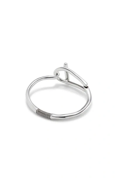 Unode50 Bangle Bracelet With Medium Sized Link In Silver