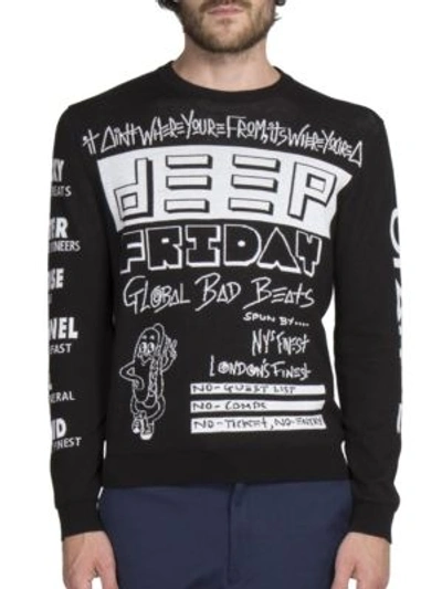 Kenzo Jacquard Cotton Knit Sweater In 99c