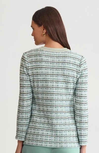Misook Tailored Plaid Textured Knit Jacket In Multi