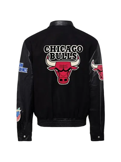 Jeff Hamilton Logo Patch Bomber Jacket In Black