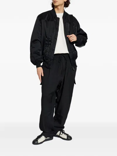 Y-3 Cargo Drawstring Trousers In Blue