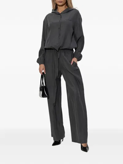 Alexander Wang Buttoned Oversized Jacket In Gray