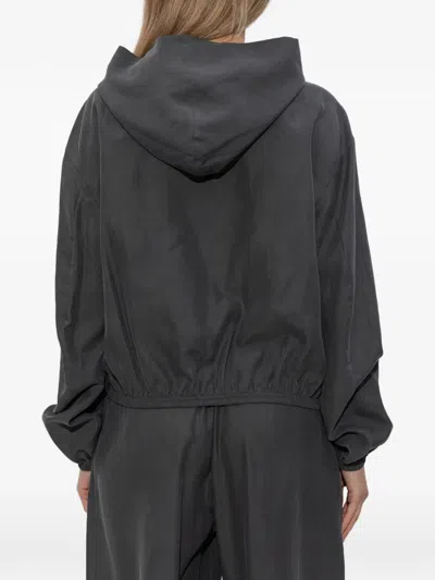Alexander Wang Buttoned Oversized Jacket In Gray