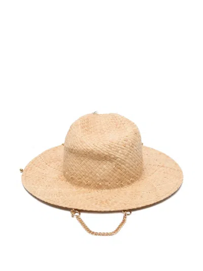 Ruslan Baginskiy Chain Strap Fedora Hat In Neutral