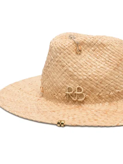 Ruslan Baginskiy Chain Strap Fedora Hat In Neutral