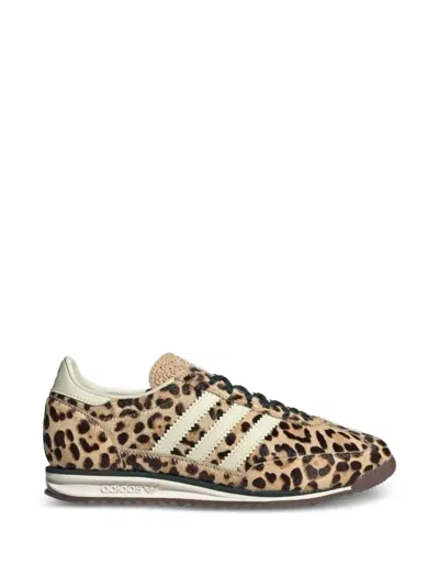 Adidas Originals Sl 71 Og Leopard-pattern Sneakers In Brown