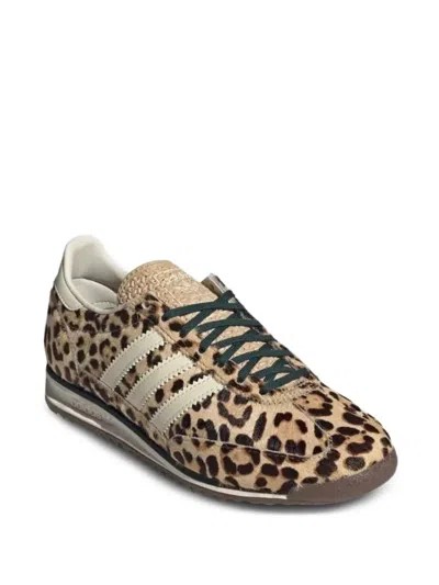 Adidas Originals Sl 71 Og Leopard-pattern Sneakers In Brown
