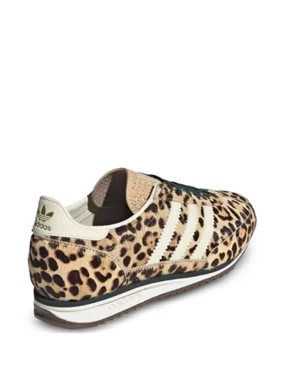 Adidas Originals Sl 71 Og Leopard-pattern Sneakers In Brown