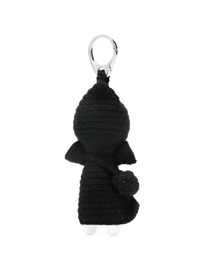 Alexander Mcqueen The Doll Sid Skeleton Charm Keyring In Black