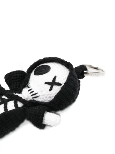 Alexander Mcqueen The Doll Sid Skeleton Charm Keyring In Black