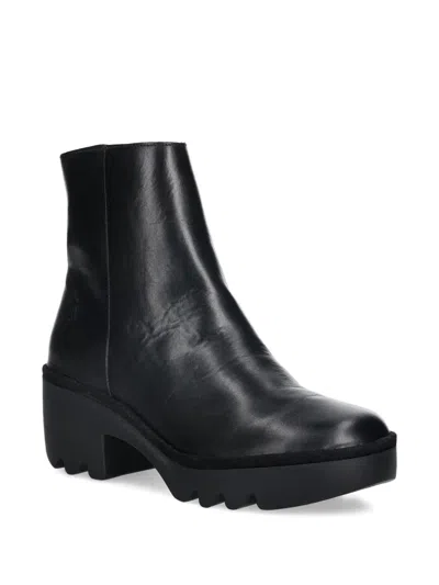 Fly London Side-zip Platform Boots In Black