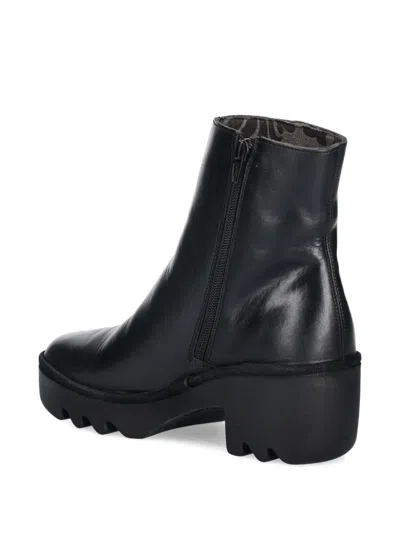Fly London Side-zip Platform Boots In Black