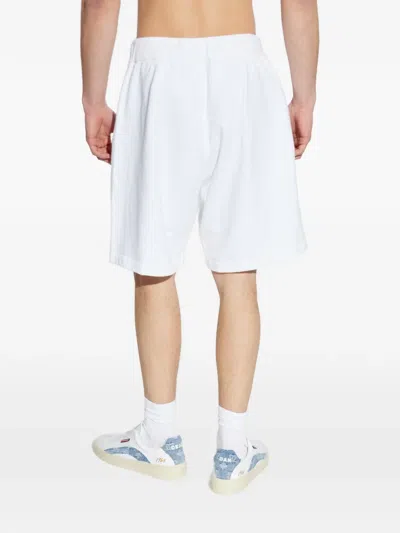 Dsquared2 Drawstring Embroidered-logo Track Shorts In White