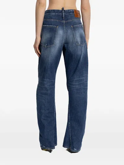 Dsquared2 Distressed Trousers In Blue
