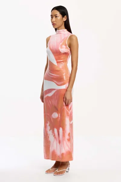 Significant Other Lucinda Maxi Dress Tangerine Bloom In Pink