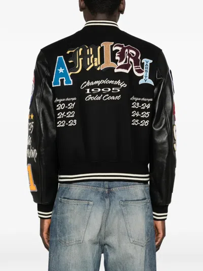 Amiri Patch Varsity Jacket In Black