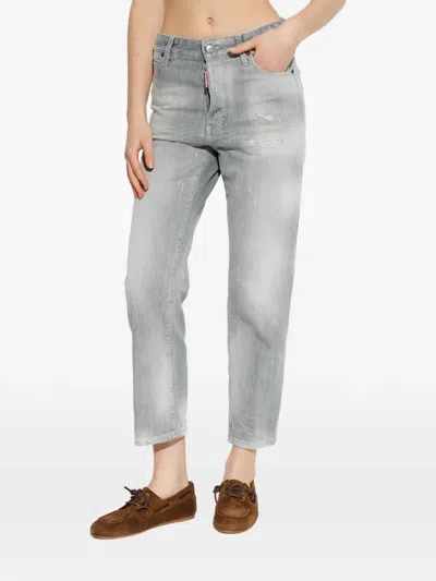 Dsquared2 Distressed Trousers In Gray