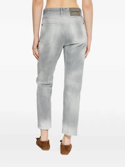 Dsquared2 Distressed Trousers In Gray