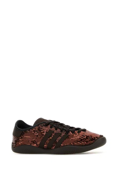 Adidas Originals Adidas X Wales Bonner X Wales Bonner Karintha Sequin And Satin Sneakers In Brown