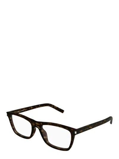 Saint Laurent Eyewear Rectangle Frame Glasses In Multi